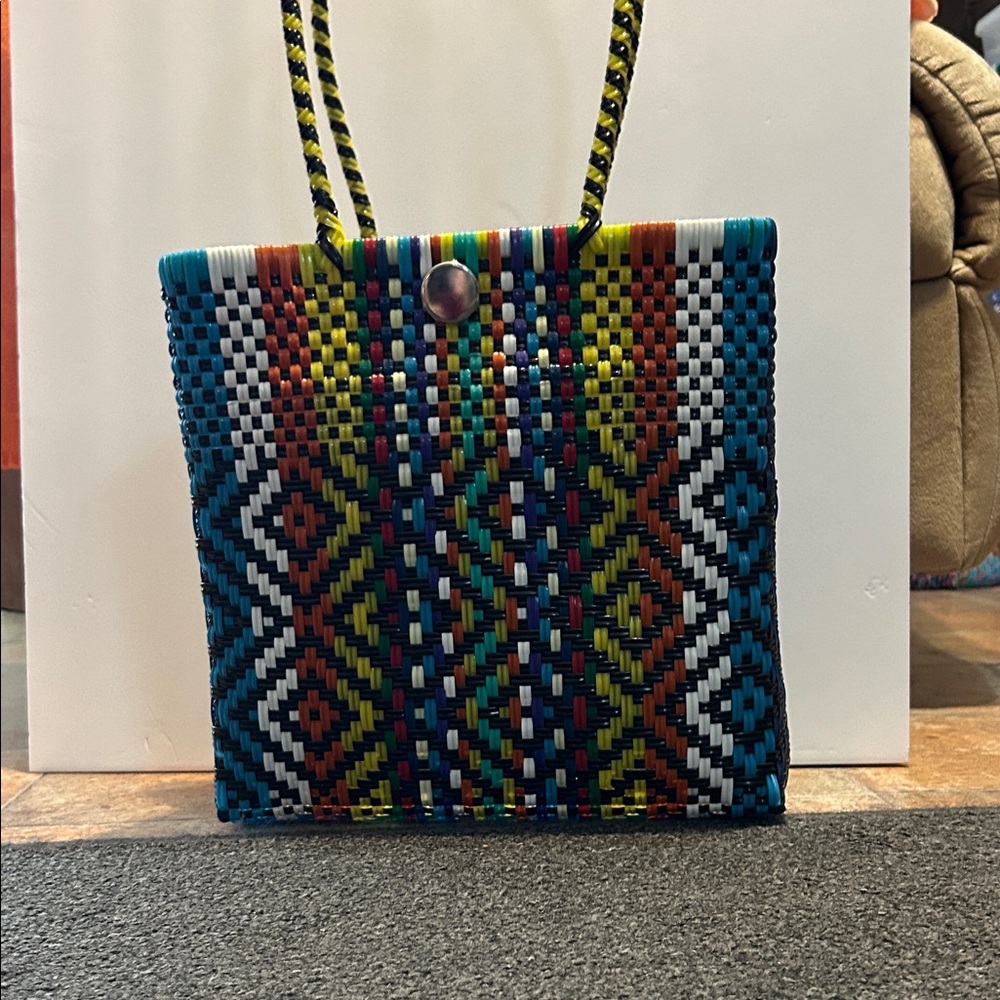 Multicolor Geometric Pattern Tote Bag